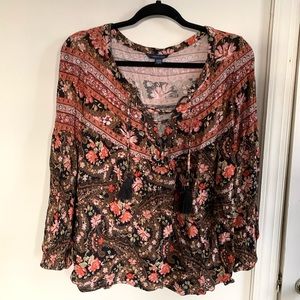 Boho, Tie-front Flowing Top